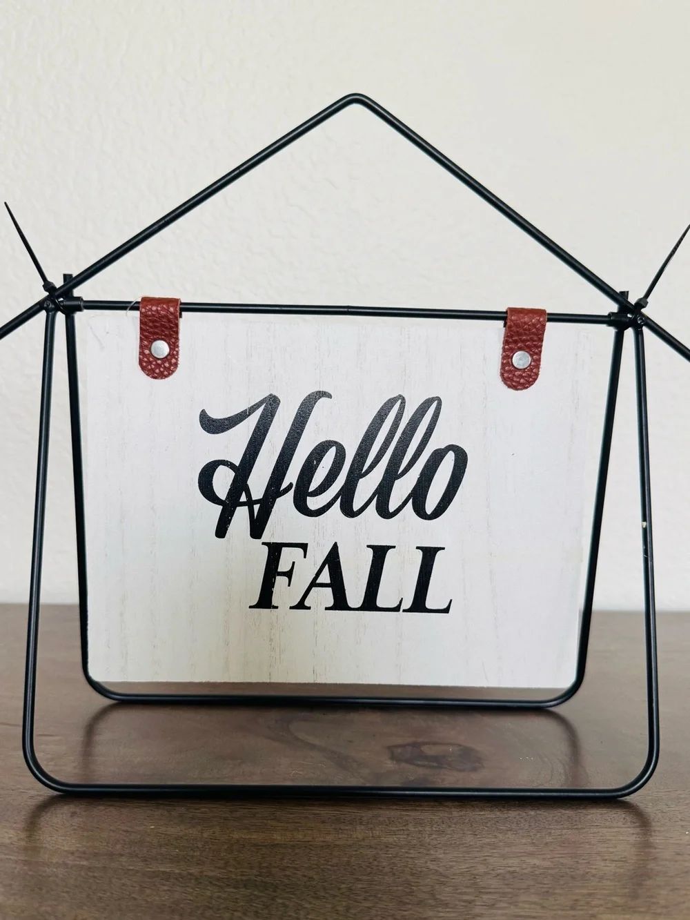 Hello Fall Autumn Modern Farmhouse Decor Sign